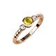 3 - Azalea Yellow Sapphire and Diamond Three Stone Engagement Ring 