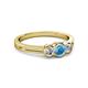 2 - Irina Blue Topaz and Diamond Three Stone Engagement Ring 