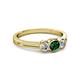 2 - Irina Emerald and Diamond Three Stone Engagement Ring 