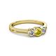 2 - Irina Yellow and White Diamond Three Stone Engagement Ring 