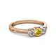 2 - Irina Yellow Sapphire and Diamond Three Stone Engagement Ring 
