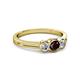 2 - Irina Red Garnet and Diamond Three Stone Engagement Ring 