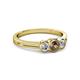 2 - Irina Smoky Quartz and Diamond Three Stone Engagement Ring 