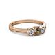 2 - Irina Smoky Quartz and Diamond Three Stone Engagement Ring 