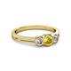2 - Irina Yellow Sapphire and Diamond Three Stone Engagement Ring 