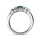 4 - Raea Emerald and Diamond Three Stone Engagement Ring 