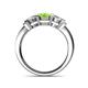 4 - Raea Peridot and Diamond Three Stone Engagement Ring 
