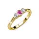 3 - Irina Pink Sapphire and Diamond Three Stone Engagement Ring 