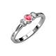 3 - Irina Pink Tourmaline and Diamond Three Stone Engagement Ring 
