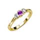 3 - Irina Amethyst and Diamond Three Stone Engagement Ring 
