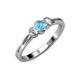 3 - Irina Blue Topaz and Diamond Three Stone Engagement Ring 