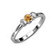 3 - Irina Citrine and Diamond Three Stone Engagement Ring 