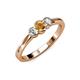 3 - Irina Citrine and Diamond Three Stone Engagement Ring 