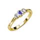 3 - Irina Tanzanite and Diamond Three Stone Engagement Ring 