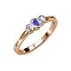 3 - Irina Tanzanite and Diamond Three Stone Engagement Ring 