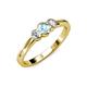 3 - Irina Aquamarine and Diamond Three Stone Engagement Ring 