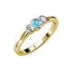 3 - Irina Blue Topaz and Diamond Three Stone Engagement Ring 