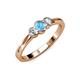 3 - Irina Blue Topaz and Diamond Three Stone Engagement Ring 