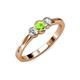 3 - Irina Peridot and Diamond Three Stone Engagement Ring 