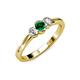 3 - Irina Emerald and Diamond Three Stone Engagement Ring 