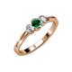 3 - Irina Emerald and Diamond Three Stone Engagement Ring 