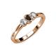 3 - Irina Smoky Quartz and Diamond Three Stone Engagement Ring 