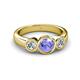 3 - Naava Tanzanite and Diamond Three Stone Engagement Ring 