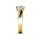 5 - Naava Pink Tourmaline and Diamond Three Stone Engagement Ring 