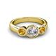 3 - Naava Diamond and Citrine Three Stone Engagement Ring 