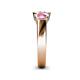 5 - Naava Diamond and Pink Sapphire Three Stone Engagement Ring 