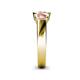 5 - Naava Diamond and Pink Tourmaline Three Stone Engagement Ring 
