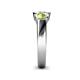 5 - Naava Diamond and Peridot Three Stone Engagement Ring 