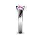 5 - Naava Diamond and Pink Sapphire Three Stone Engagement Ring 