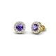 1 - Bernice Iolite and Diamond Stud Earrings 