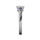 5 - Avrit Diamond and Iolite Three Stone Engagement Ring 