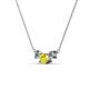 2 - Raia Yellow Sapphire and Diamond Three Stone Pendant 