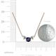 4 - Raia Blue Sapphire and Diamond Three Stone Pendant 