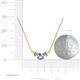 4 - Raia Tanzanite and Diamond Three Stone Pendant 