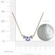 4 - Raia Tanzanite and Diamond Three Stone Pendant 