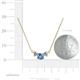 4 - Raia Blue Topaz and Diamond Three Stone Pendant 