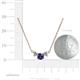 4 - Raia Iolite and Diamond Three Stone Pendant 