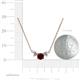 4 - Raia Red Garnet and Diamond Three Stone Pendant 