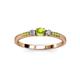 3 - Tresu Peridot and Diamond Three Stone Engagement Ring 