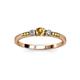3 - Tresu Citrine and Diamond Three Stone Engagement Ring 