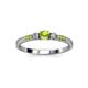 3 - Tresu Peridot and Diamond Three Stone Engagement Ring 
