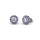 1 - Bernice Round Diamond and Iolite Stud Earrings 