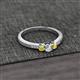 2 - Tresu Diamond and Yellow Sapphire Three Stone Ring  