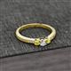 2 - Tresu Diamond and Yellow Sapphire Three Stone Ring  