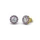 1 - Bernice Round Diamond and Iolite Stud Earrings 