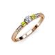 2 - Tresu Diamond and Peridot Three Stone Ring  